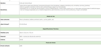 CAÑO 2 EN 1